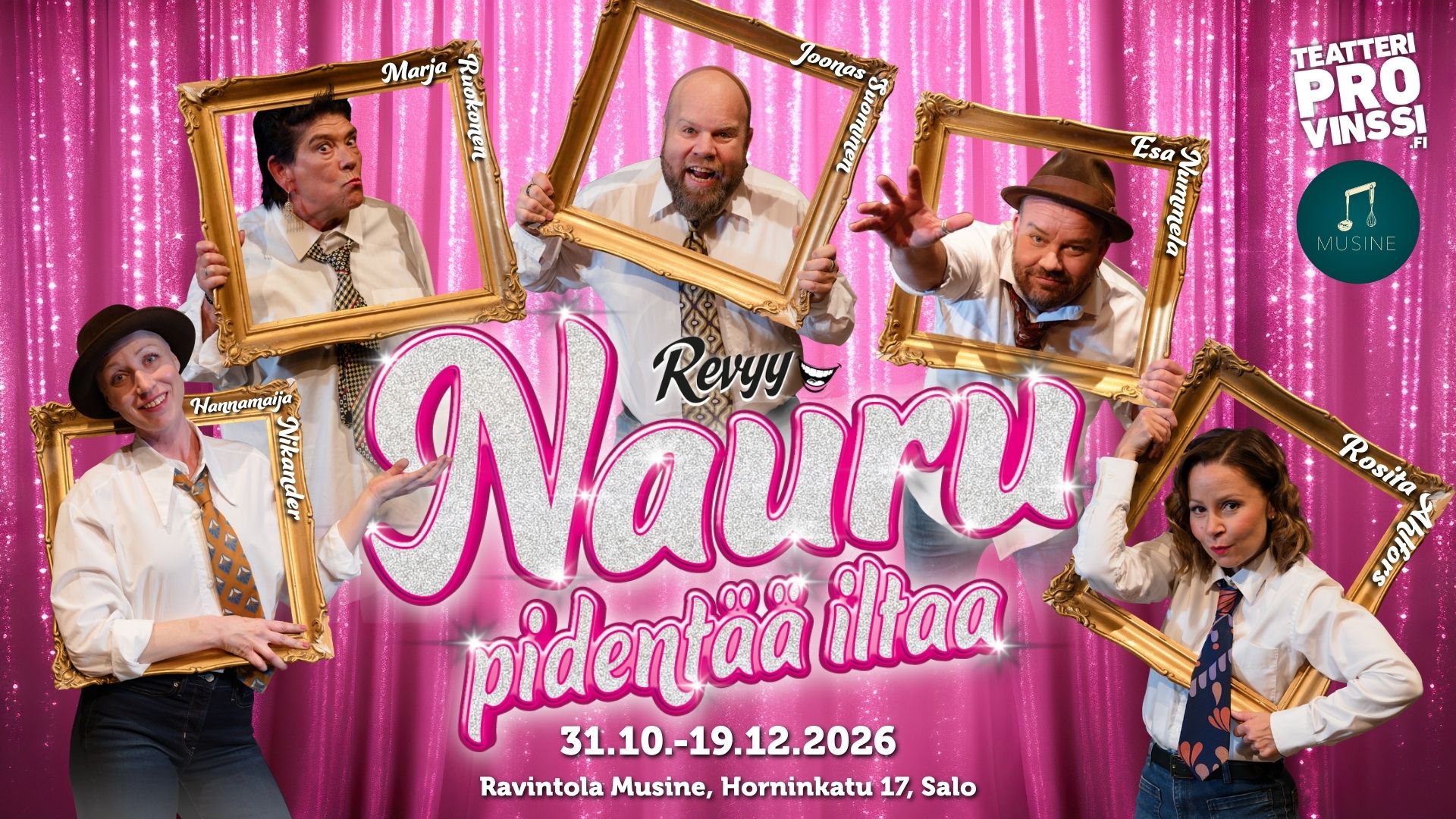 Nauru pidentää iltaa -revyy la 31.10.2026 klo 16.00